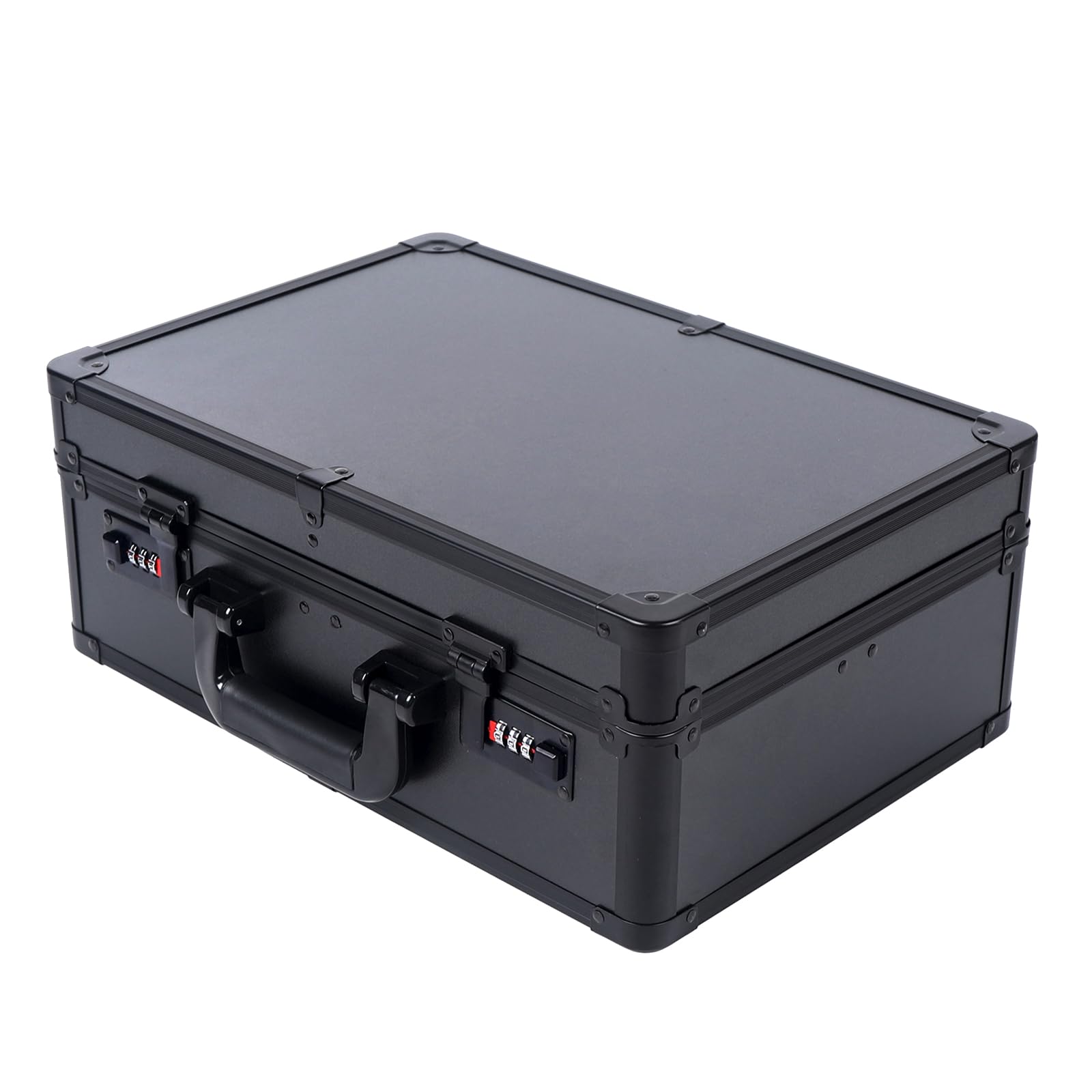 Professional Hairdressing Toolbox - Black Complete Hair Styling Tool Set for Salon & Home Use | Scissors, Combs, Brushes & Accessories Included