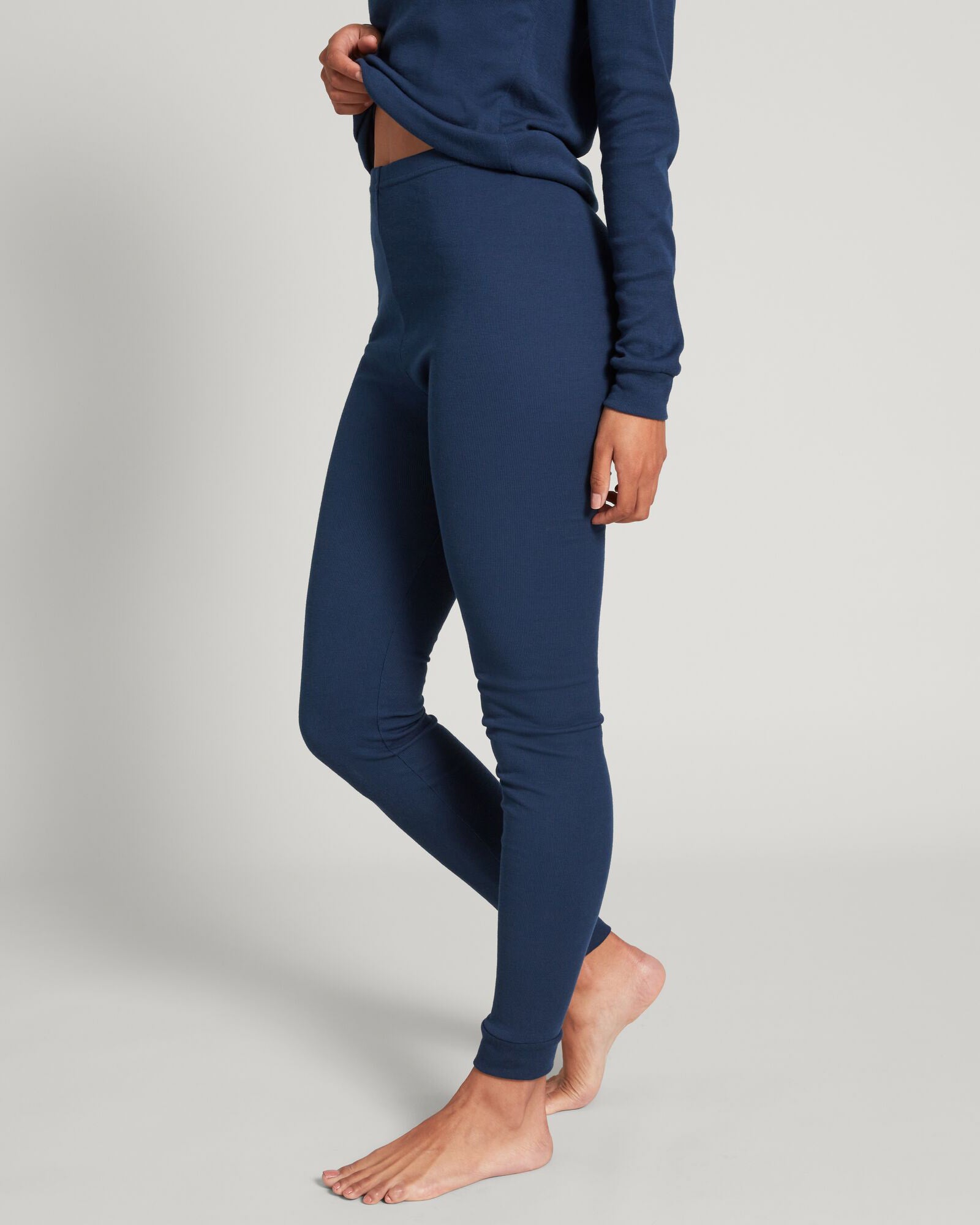 KMDCore Polypro Thermal Long John Pants for Men & Women - Navy Blue - Cold Weather Base Layer for Skiing, Hiking & Outdoor Activities