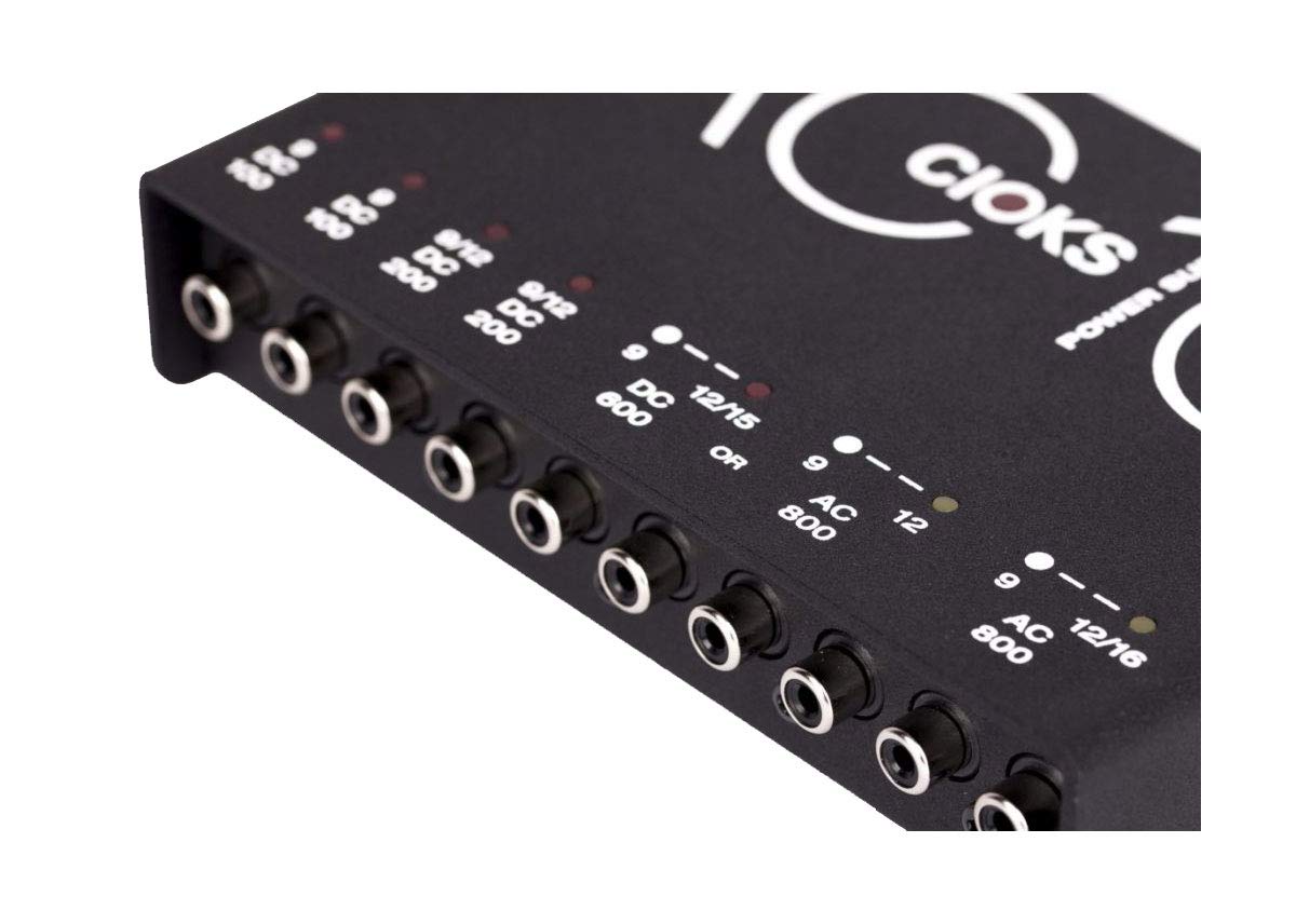 AC10 10-Output 6 Isolated Section Guitar Pedal Power Supply - Professional Guitar Effects Pedal Board Power Solution for Live Performance & Studio Recording
