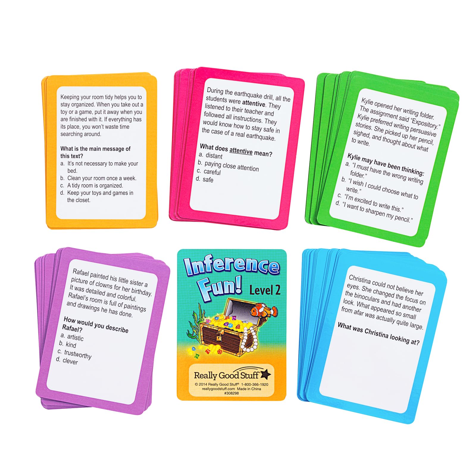 Inference Fun Level 2 Literacy Center for Grades 4-5 | Reading Comprehension Learning Game | Classroom & Homeschool Educational Activity