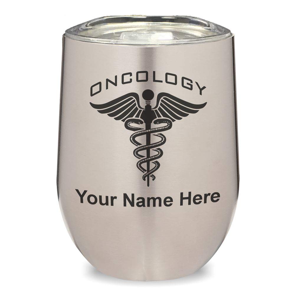 LaserGram Double Wall Insulated Stainless Steel Wine Tumbler with Personalized Engraving - 20oz Vacuum Sealed Cup for Hot & Cold Drinks - Perfect Gift for Oncology Patients, Wine Lovers & Outdoor Use