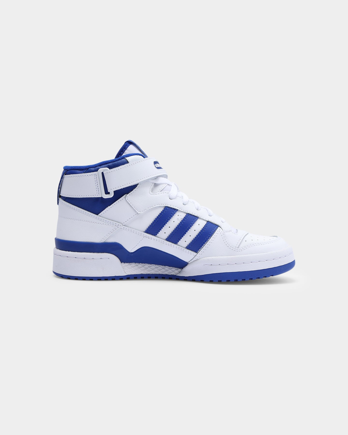 Adidas Men's Forum Mid Sneakers - Cloud White / Royal Blue / Cloud White | Basketball & Casual Shoes for Men | Perfect for Streetwear & Gym Workouts