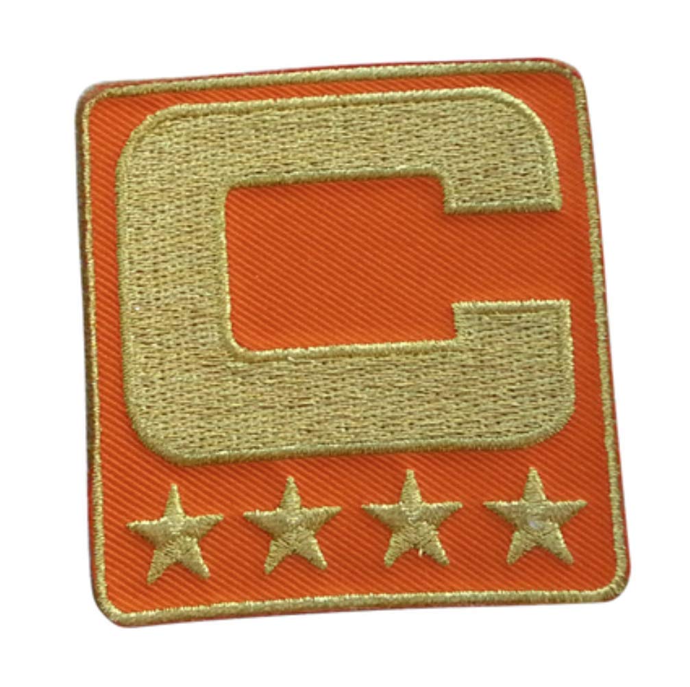 Orange All Gold Captain C Iron-On Patch for Football Jersey - Denver Broncos - Perfect for Customizing Jerseys, Jackets & Hats (Sports Fan Gear & DIY Projects)