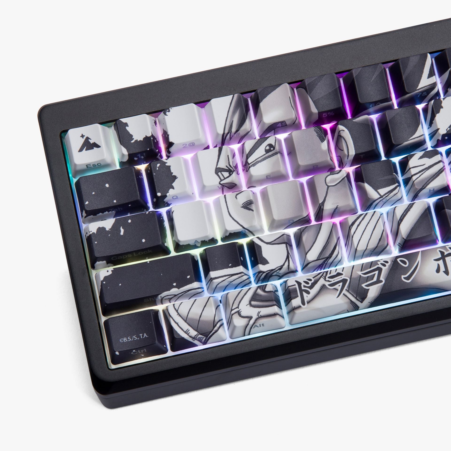 DBZ x HG Summit 65 Mechanical Keyboard - Vegeta Dragon Ball Z Edition - Perfect for Gaming, Typing & Anime Fans Workspace Setup