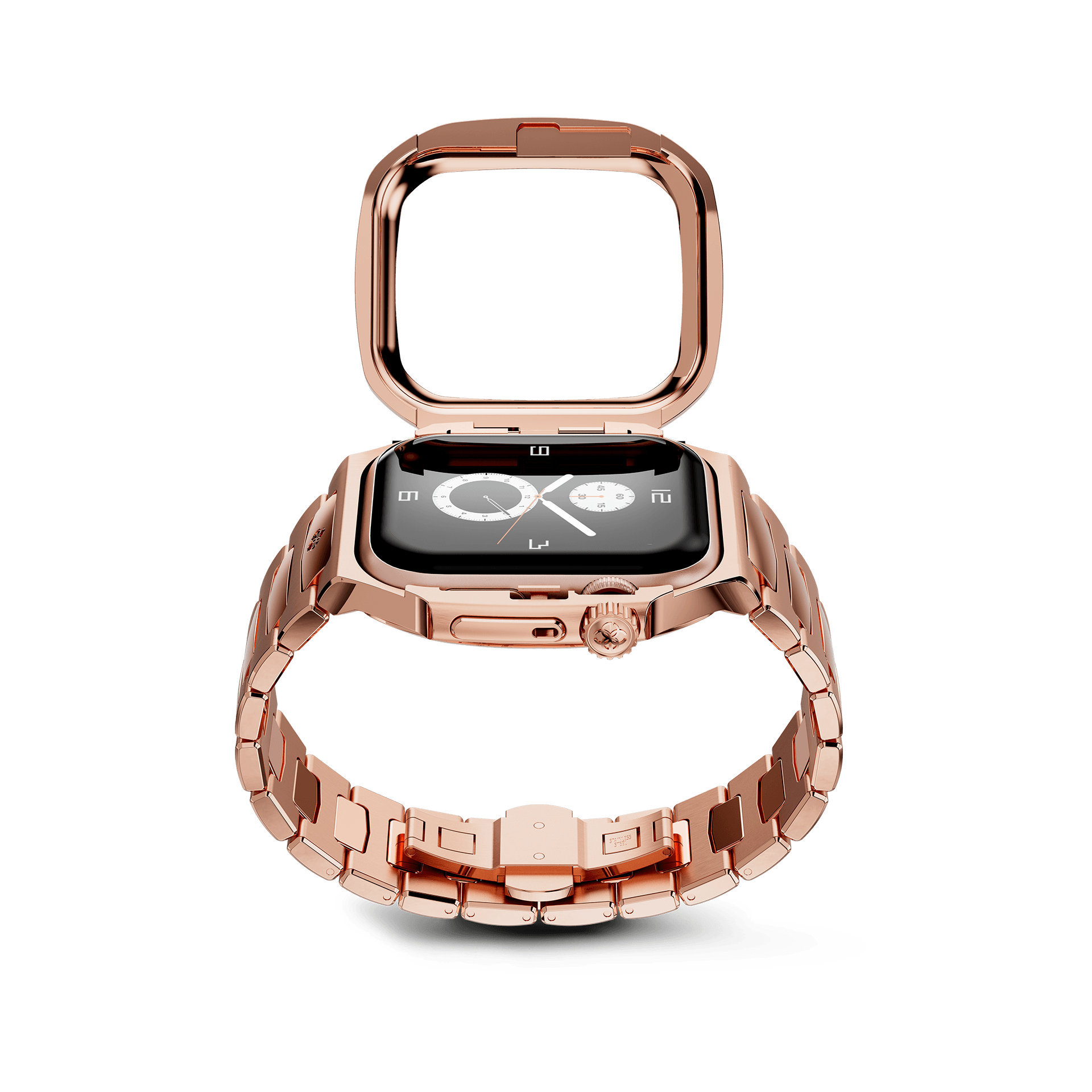 Apple Watch Case RO45 - Rose Gold Protective Cover for Apple Watch Series 1-9, 45mm - Slim Fit, Scratch Resistant, Fashionable Smartwatch Accessory for Workout, Running & Daily Wear