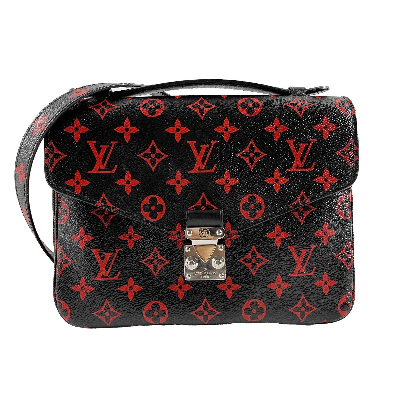 Louis Vuitton Monogram Infrarouge Pochette Metis Crossbody Bag - Black & Red Designer Handbag for Women | Perfect for Date Night, Travel & Everyday Use