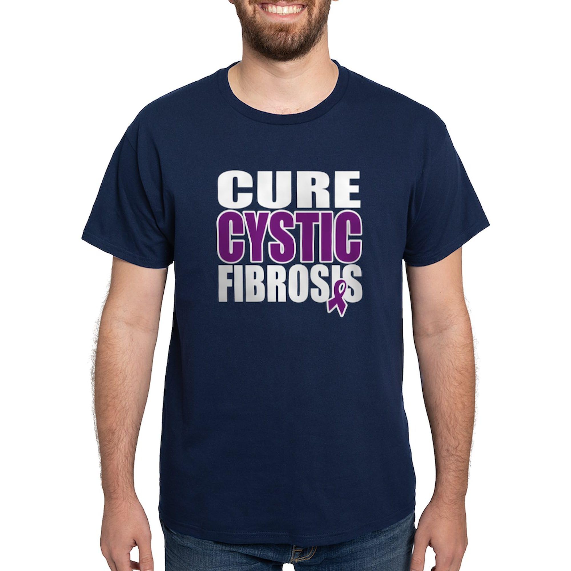 Cure Cystic Fibrosis Dark T-Shirt for Men | 100% Cotton Classic Graphic Tee | Awareness & Support Apparel for Fundraisers & Charity Events