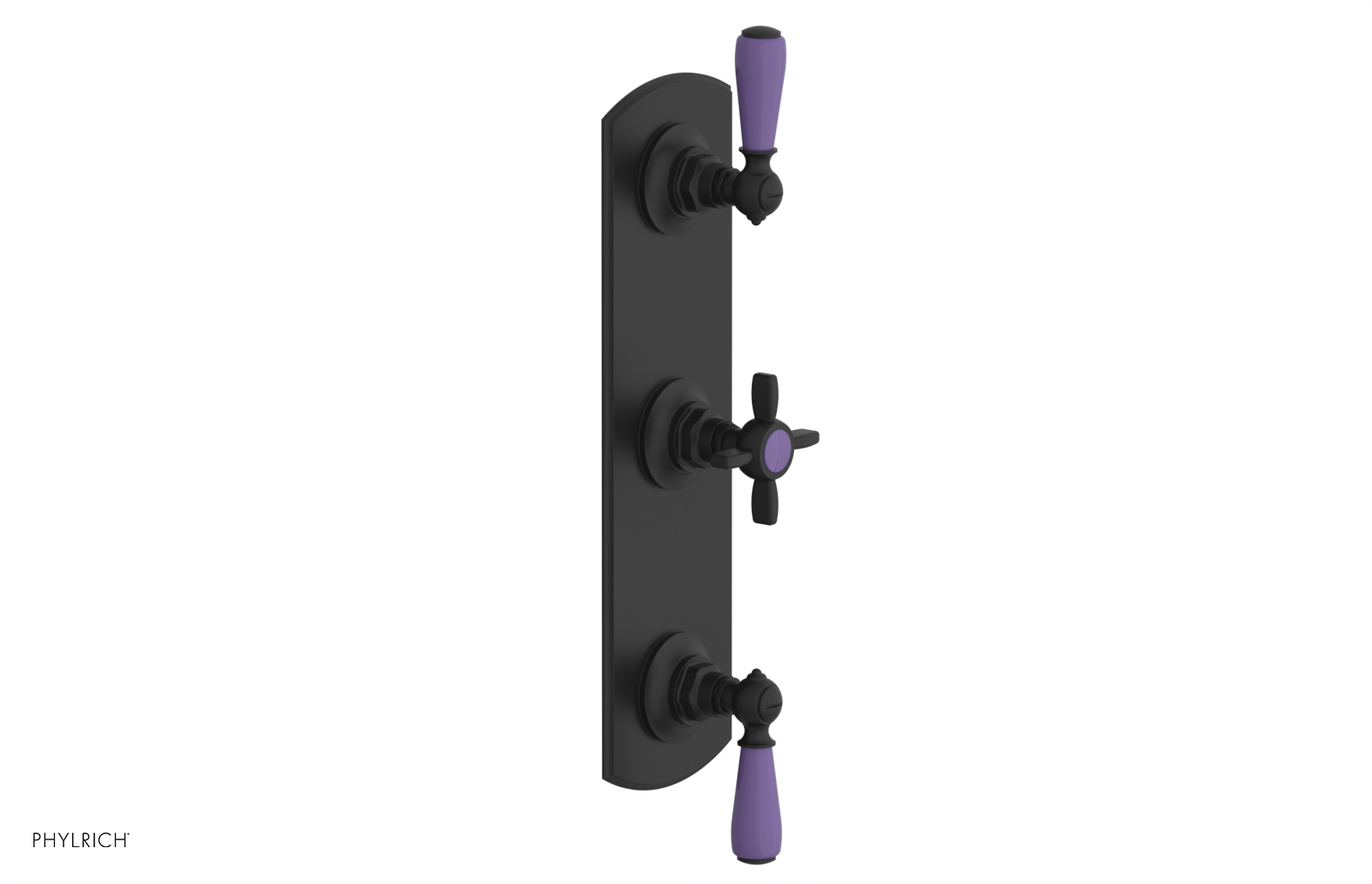Jamestown Thermostatic Shower Valve with Dual Volume Control - Purple Accented Bathroom Fixture for Modern & Luxury Showers