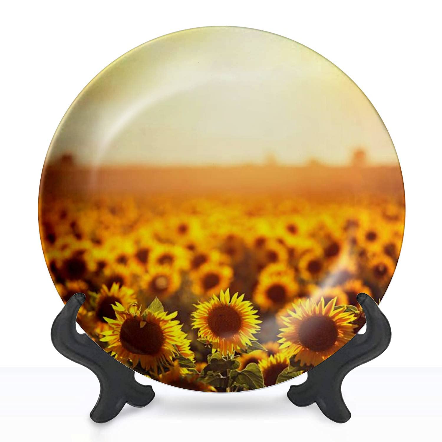 Sunflower Ceramic Hanging Wall Plate - 8