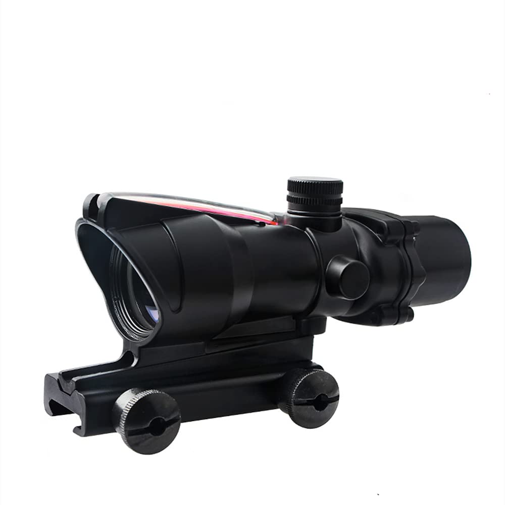 HWZ 4x32 Rifle Scope with Red/Green Illuminated Fiber Optic Reticle - Perfect for Hunting, Target Shooting & Tactical Use