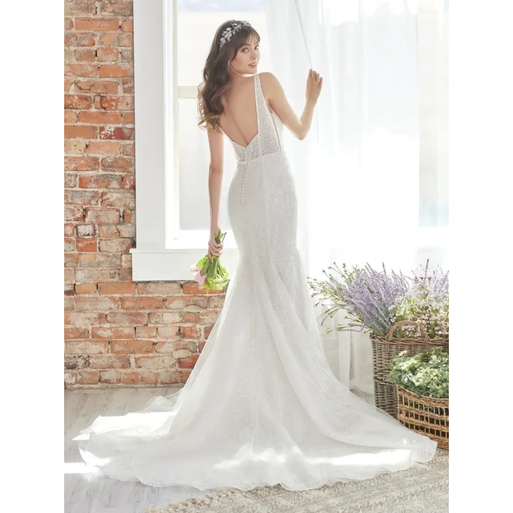 Aerona by Sottero and Midgley Wedding Dress Sample Sale - Elegant Bridal Gown for Church Ceremony & Beach Weddings