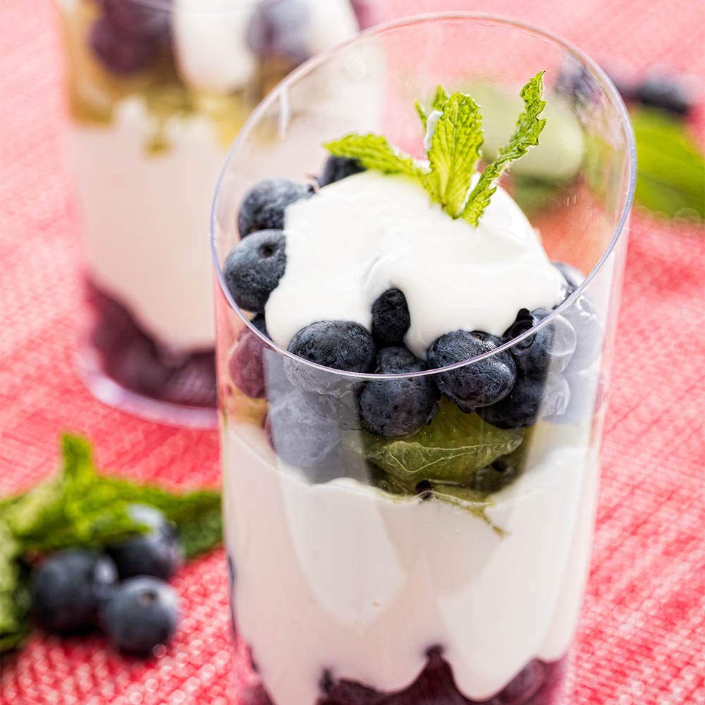 100-Pack 5oz Clear Plastic Mini Dessert Cups - Disposable Slanted Parfait & Shooter Cups for Appetizers, Snacks, Samples | Perfect for Weddings, Catered Events, Parties & Home Entertaining