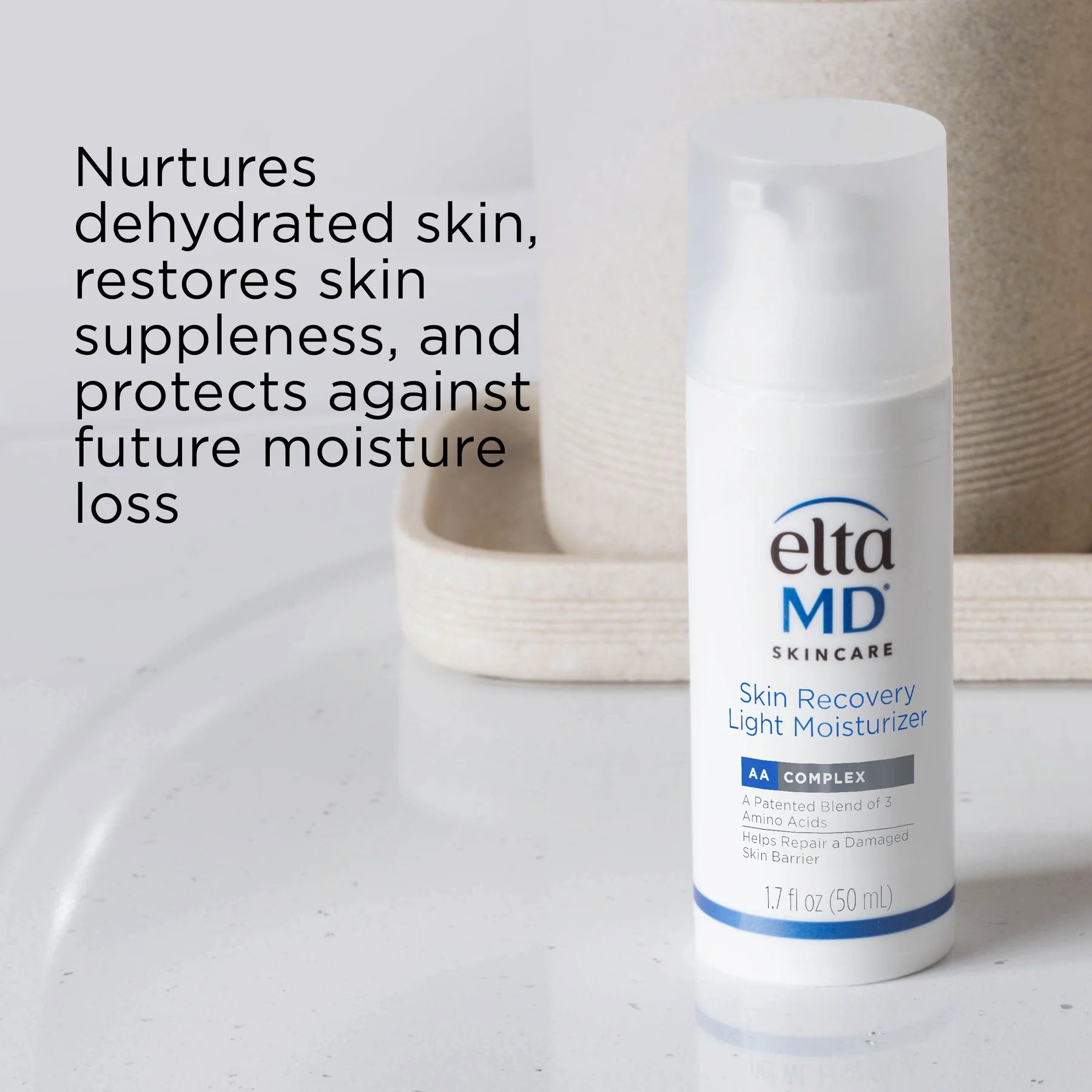 EltaMD Skin Recovery Light Moisturizer for Sensitive Skin - Hydrating Face Cream with Niacinamide & Hyaluronic Acid - Daily Moisturizer for Dry, Dehydrated Skin - Perfect for Post-Procedure Care & Nighttime Routine