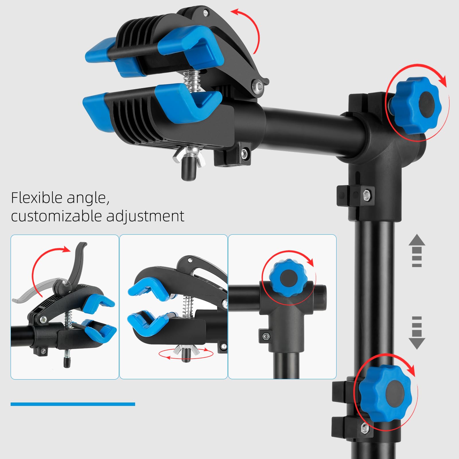 **Urban Deco Bike Repair Stand - Heavy Duty Wall Mounted & Bench Mount Bicycle Work Stand - Adjustable Bike Clamp for Road & Mountain Bikes (27 inch) - Perfect for Home Garage & DIY Bike Maintenance**