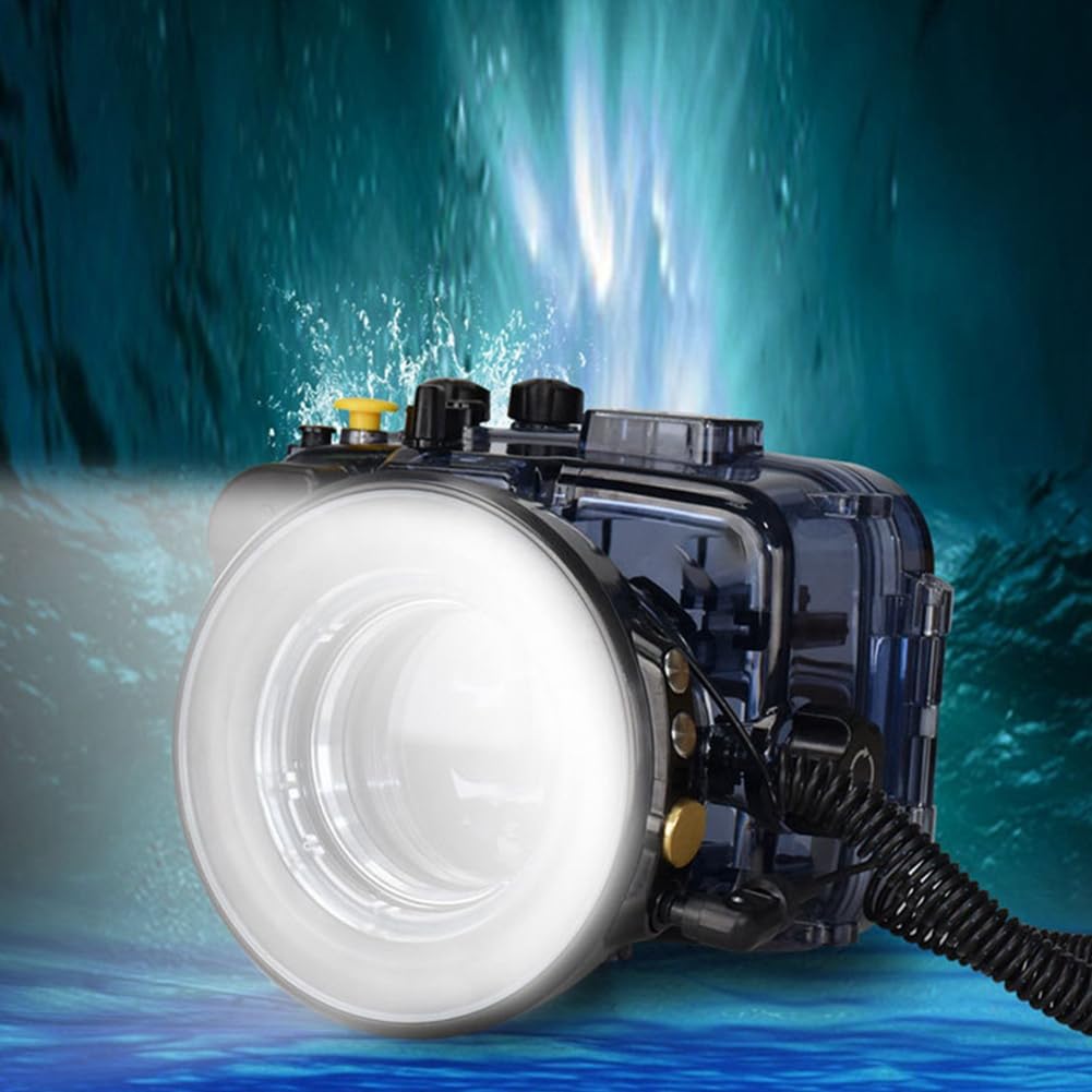 Professional CALIBAN Photography Waterproof Ring Light - 1200LM RGB LED Fill Light for Live Streaming, Diving & Studio Background Lighting | Perfect for YouTube, TikTok Videos & Underwater Photography
