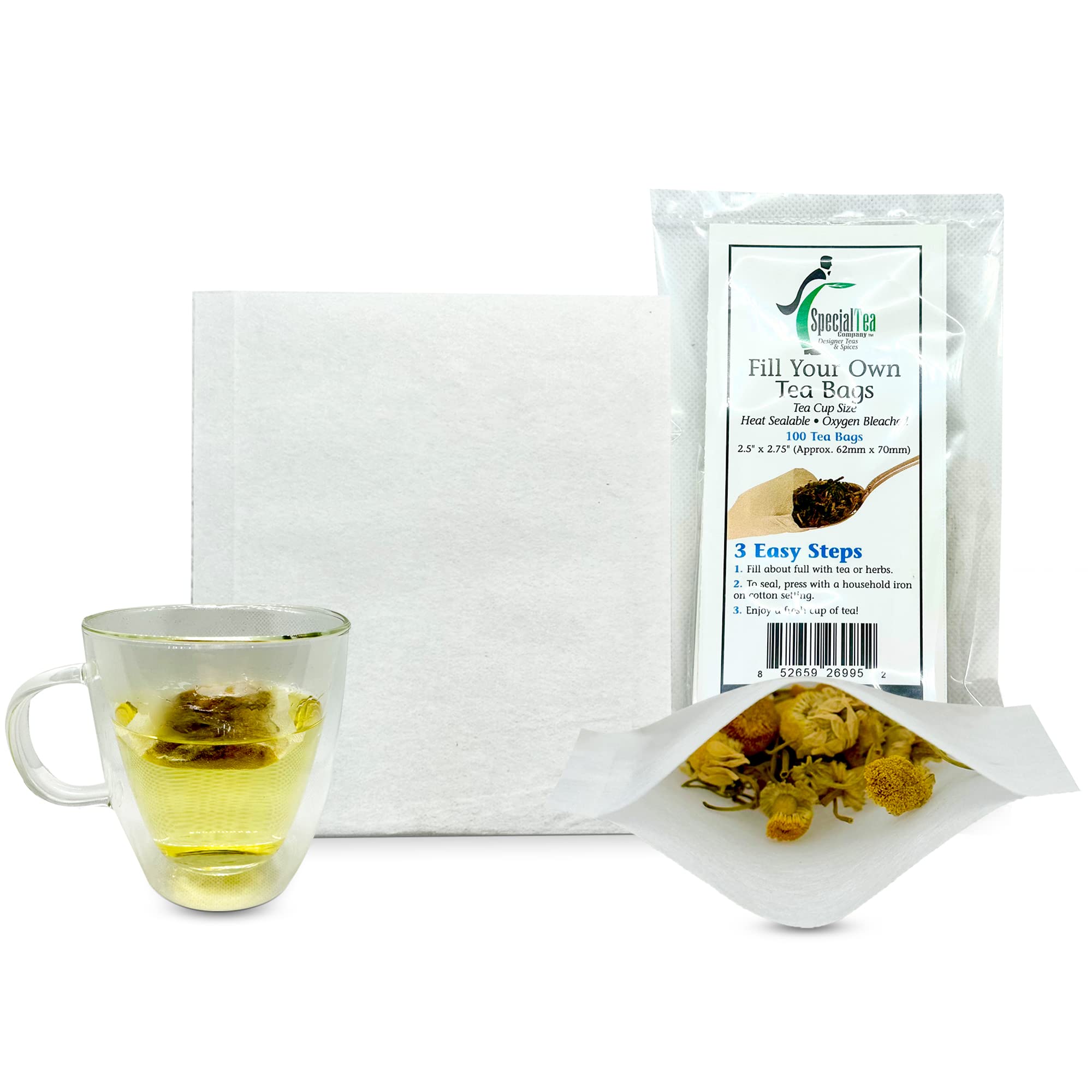 100 Empty Tea Bags 2.5