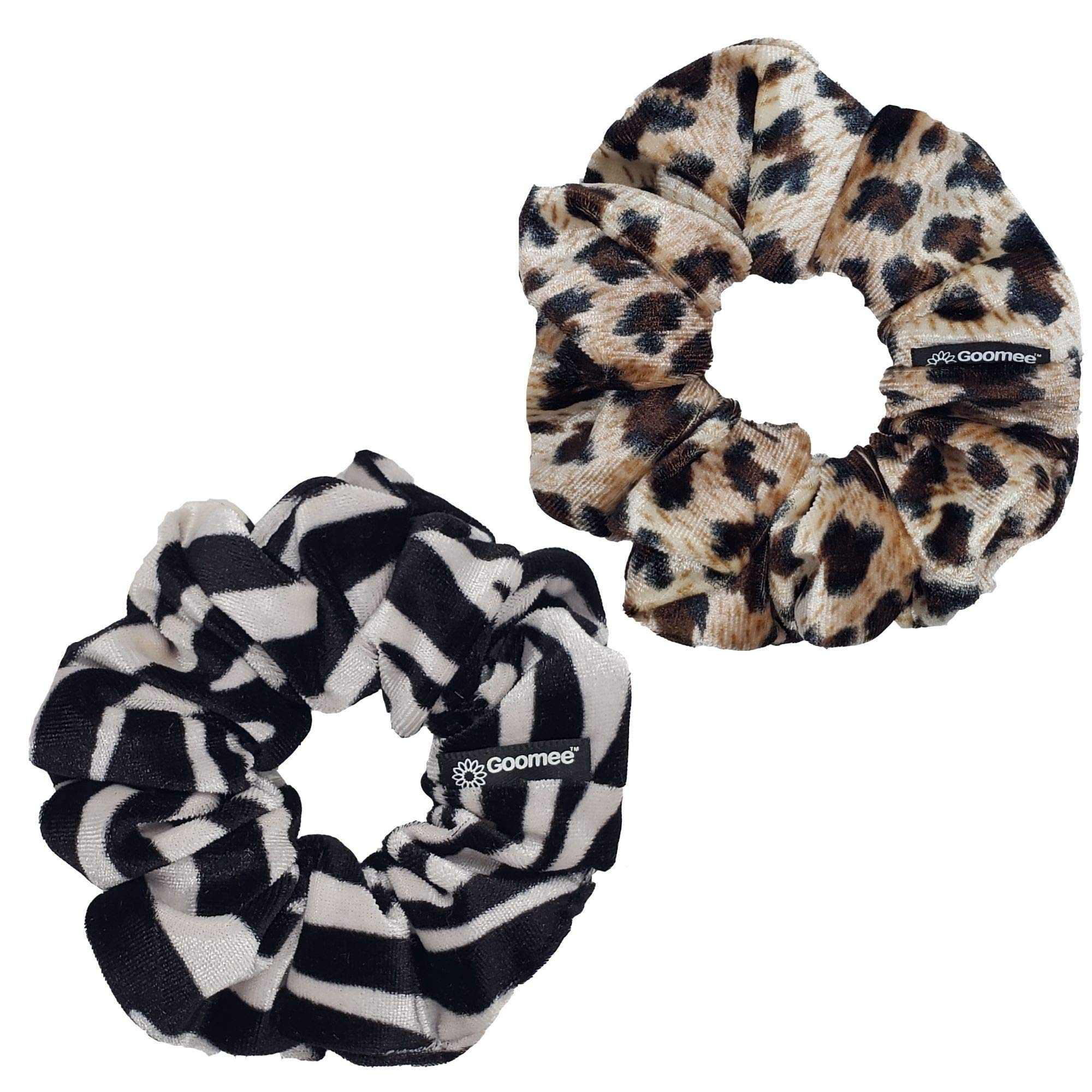 Goomee 2-in-1 Hair Scrunchies & Headbands Set - 3 Pack Velvet Hair Ties Convertible to Headwraps - No Pull Gentle Hair Accessories for Women Girls (Black, Pink, Beige) - Perfect for Workouts, Yoga, Office & Everyday Styling