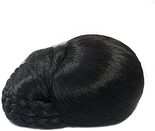 Natural Handmade Han Chinese Costume Wig for Women - Black Braided Styling Hair with Bag for Cosplay, Historical Reenactment & Themed Parties