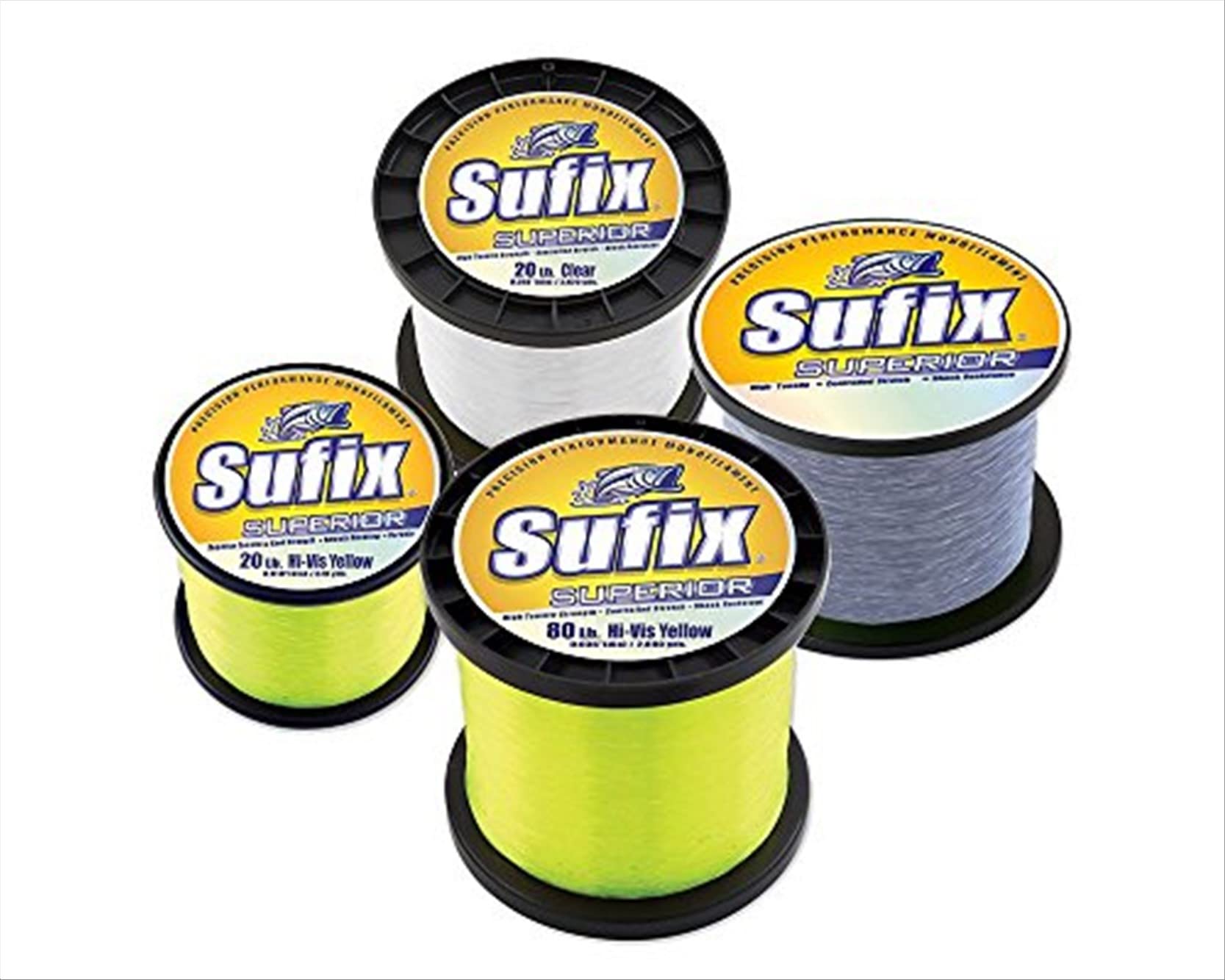 Sufix Superior 2Kg Spool Size 130-Pound Yellow Fishing Line - Premium Strength for Saltwater & Freshwater Fishing, Trolling, and Casting
