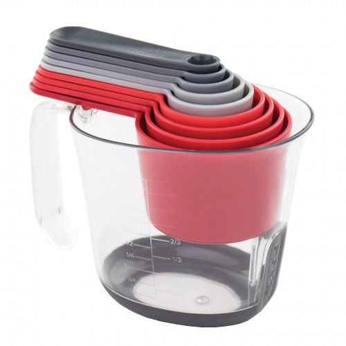 Premium Magnetic Nested Measuring Cups & Spoons Set - Stainless Steel Kitchen Essentials for Baking, Cooking & Meal Prep | Dishwasher Safe, Space-Saving Design