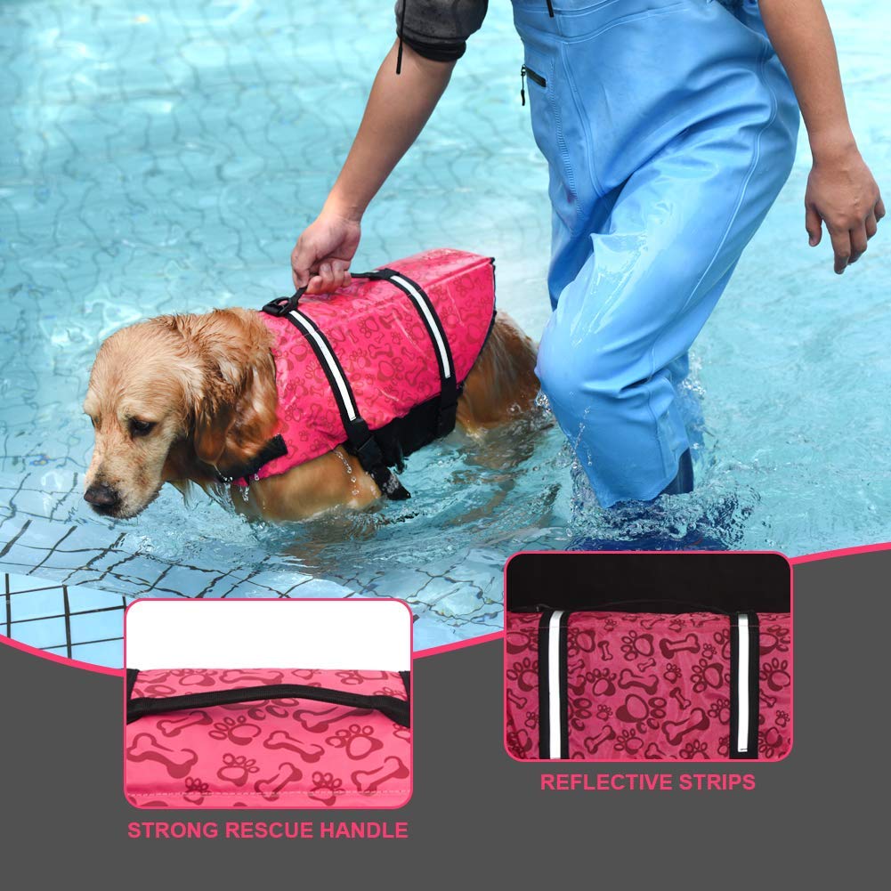 Doglay Dog Life Jacket - Adjustable Buoyancy Vest for Swimming & Boating | Reflective Safety Strips for Small, Medium & Large Dogs | Perfect for Pool, Beach & Water Activities