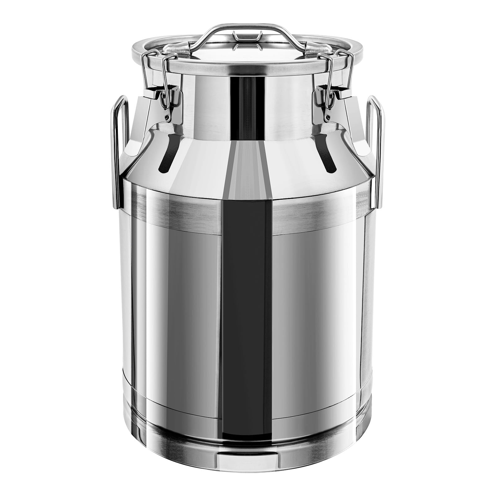 30L/7.9 Gallon Stainless Steel Milk Can with Airtight Lid - Heavy Duty Food Grade Milk Bucket, Wine Pail, Storage Container for Dairy, Brewing & Fermentation - Ideal for Farm, Dairy, Winery & Home Use