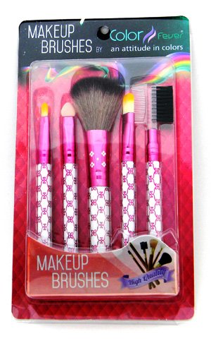 Premium Color Fever Makeup Brush Set - 12-Piece Hot Pink Cosmetic Brushes (200g) for Foundation, Blending & Contouring | Perfect for Professional Makeup Artists & Beginners