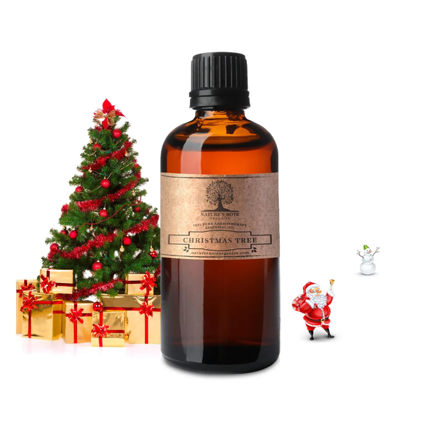 **Nature's Note Organics 100% Pure Christmas Tree Essential Oil - 1 Fl Oz | Aromatherapy Grade for Diffusers, DIY Candles & Holiday Home Scents**