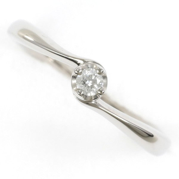 4℃ K10 White Gold Diamond Ring - 9.5 Size, Elegant Wedding & Engagement Jewelry for Women, Perfect Gift for Anniversary & Valentine's Day