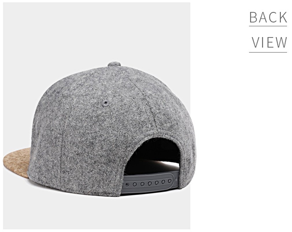Men's Outdoor Wool Snapback Hat - Warm Winter Beanie for Hiking, Camping & Cold Weather Activities