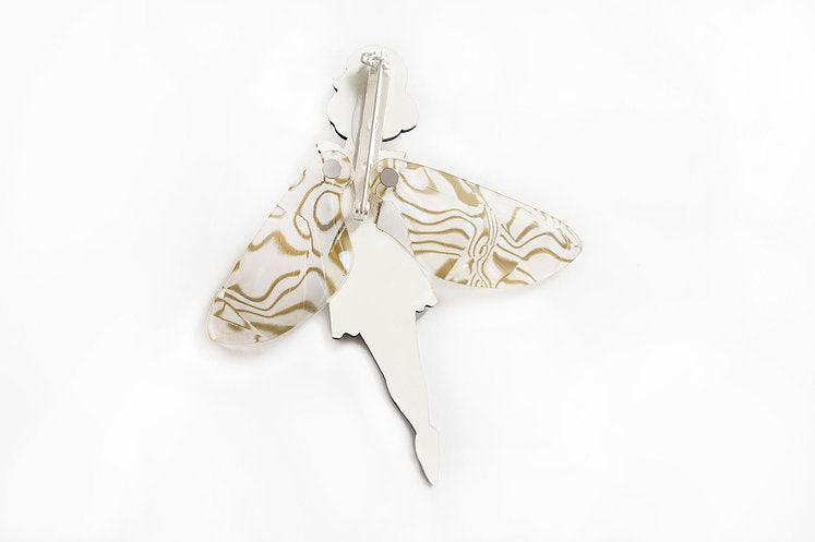 Laliblue Butterfly Woman Halloween Brooch Pin - Elegant Costume Jewelry for Women, Cosplay & Gothic Fashion Accessories - Perfect for Halloween Parties, Costume Events & Themed Outfits