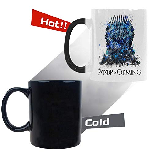 Funny Heat Sensitive Color Changing Coffee Mug - 11oz Ceramic Cup with 