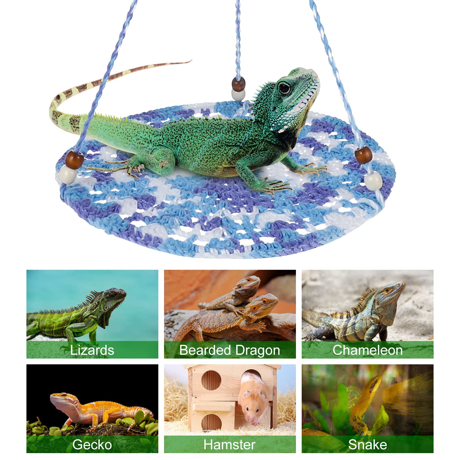 Premium Bearded Dragon Habitat Accessories - Basking Platform, Tank Decor for Leopard Gecko, Chameleon, Birds & Small Pets | Ideal for Reptile Enclosures & Terrarium Setup