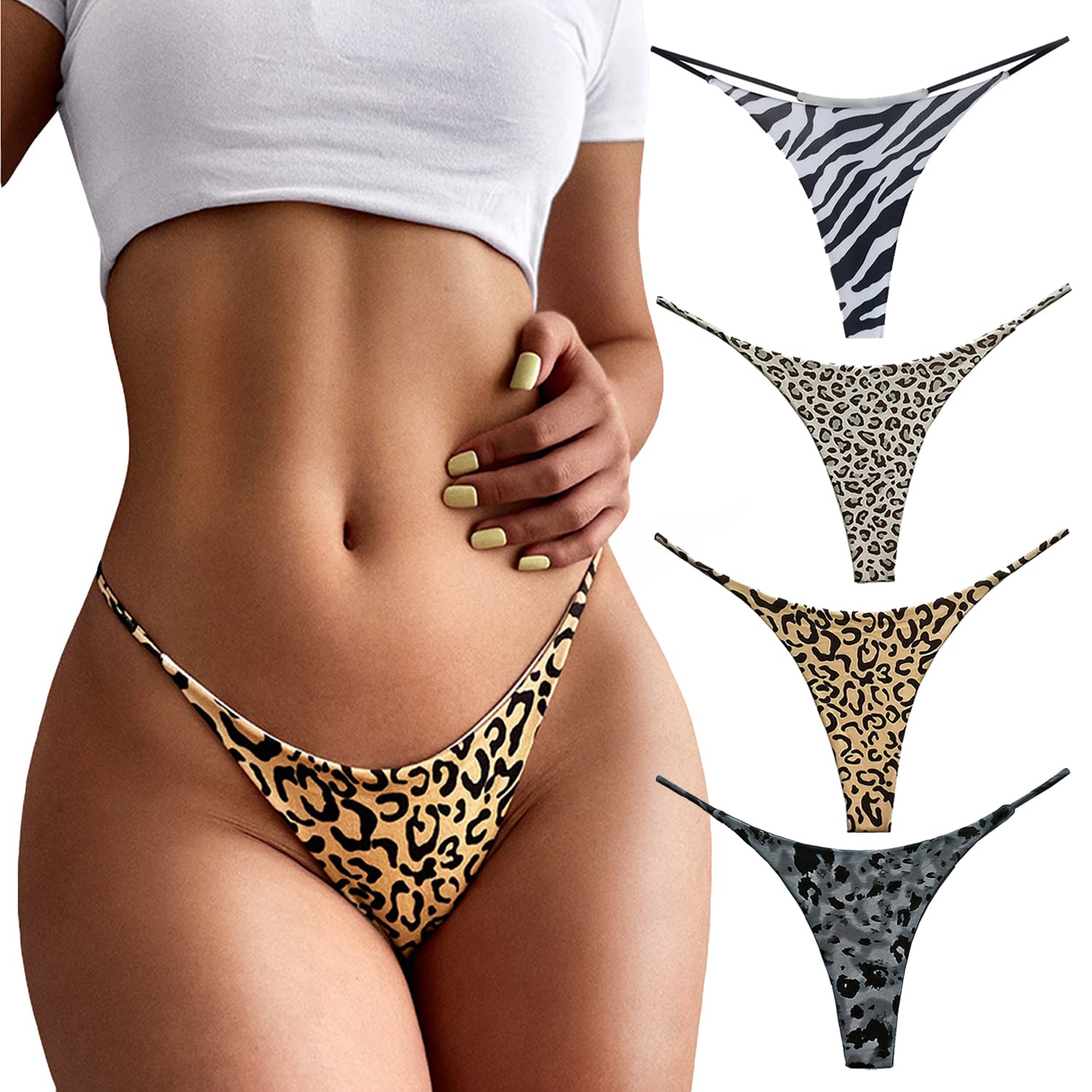 **Aogda Women's Cotton Low Rise G-String Thongs - Soft & Comfortable Underwear for Everyday Wear, Yoga, and Sleep**