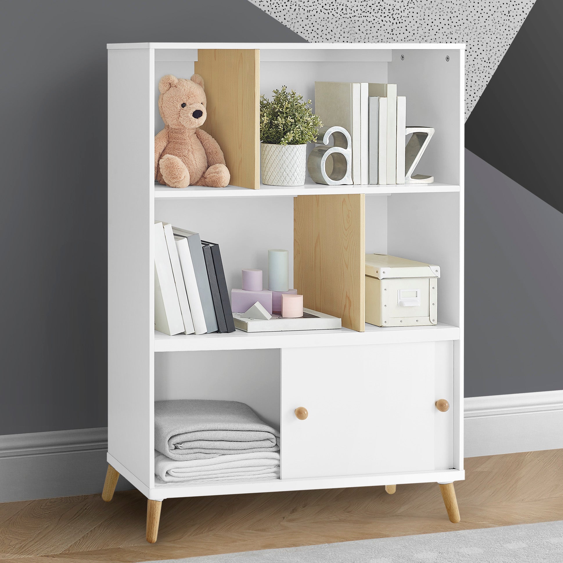 Essex Bookcase - Modern Wooden Bookshelf for Home & Office - Perfect for Living Room, Bedroom, or Study Organization