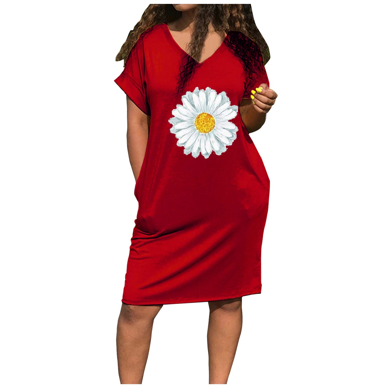 Kaniem Women's Cute Summer Off Shoulder Maxi Dress with Polka Dots - Long Flowy Boho Dress for Beach, Vacation & Casual Wear 2022