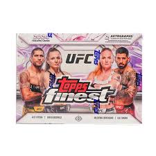 2024 Topps Finest UFC Hobby Box - Premium Trading Cards Collection for Collectors & Fans - Perfect for UFC Memorabilia, Sports Card Investments, and Gift Giving