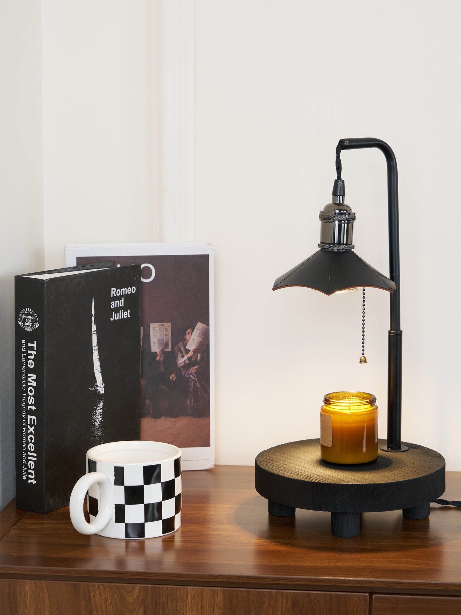 Modern Wooden Stool Table Lamp with USB Charging - Handcrafted Cordero Design for Bedroom, Living Room & Office Decor - Perfect Nightstand Lamp with Warm Ambient Lighting