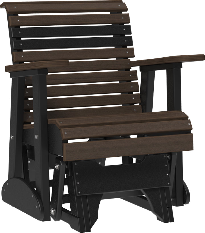 LuxCraft 2-Foot Plain Glider Rocking Chair - Comfortable Nursery Glider for Baby Room, Living Room & Bedroom Relaxation