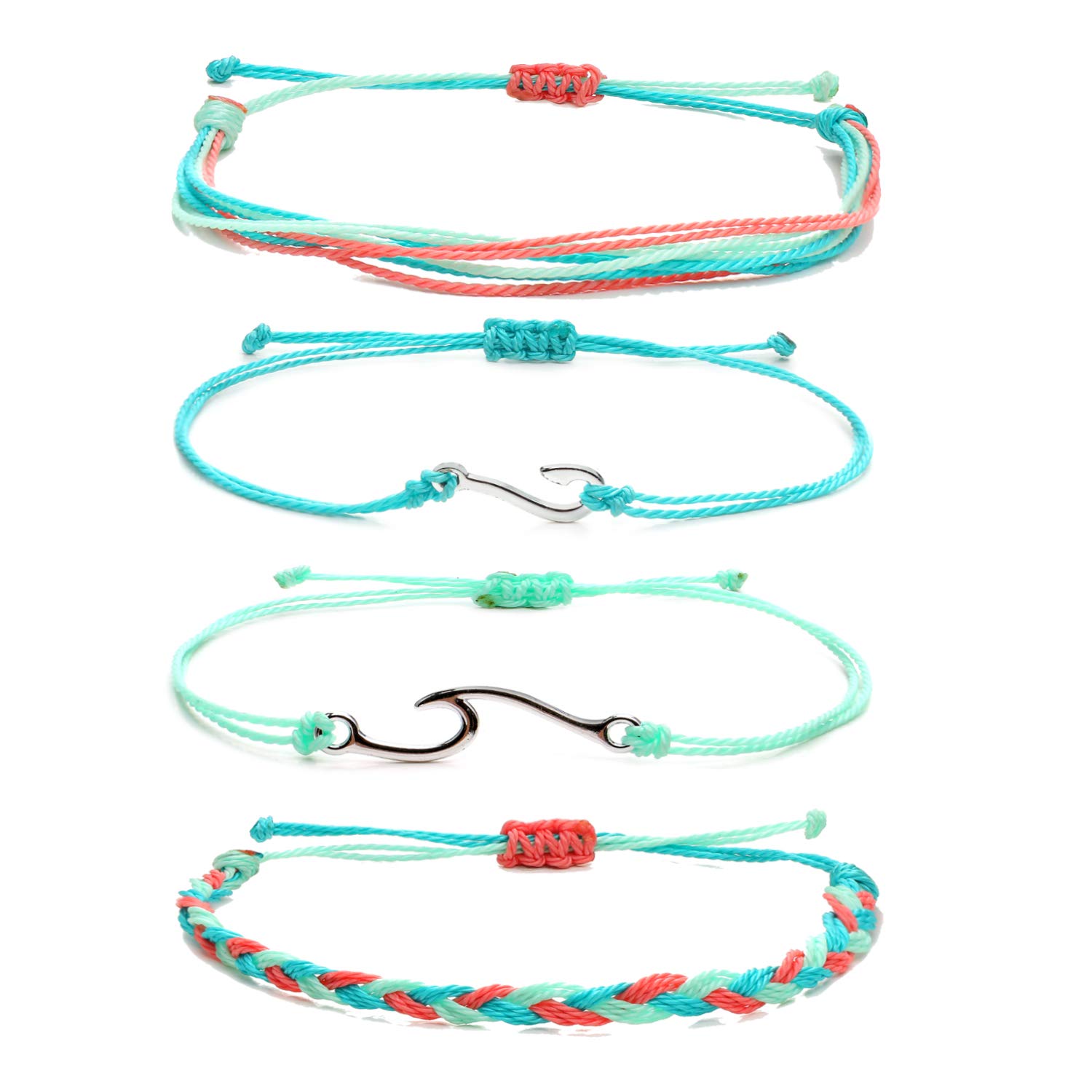 Boho Braided String Bracelets for Women - Waterproof Friendship Bracelets Pack, Surfer Wave Bracelets for Girls - Trendy Summer Jewelry Gifts for Teen Girls | Perfect for Beach, Festival, and Everyday Wear