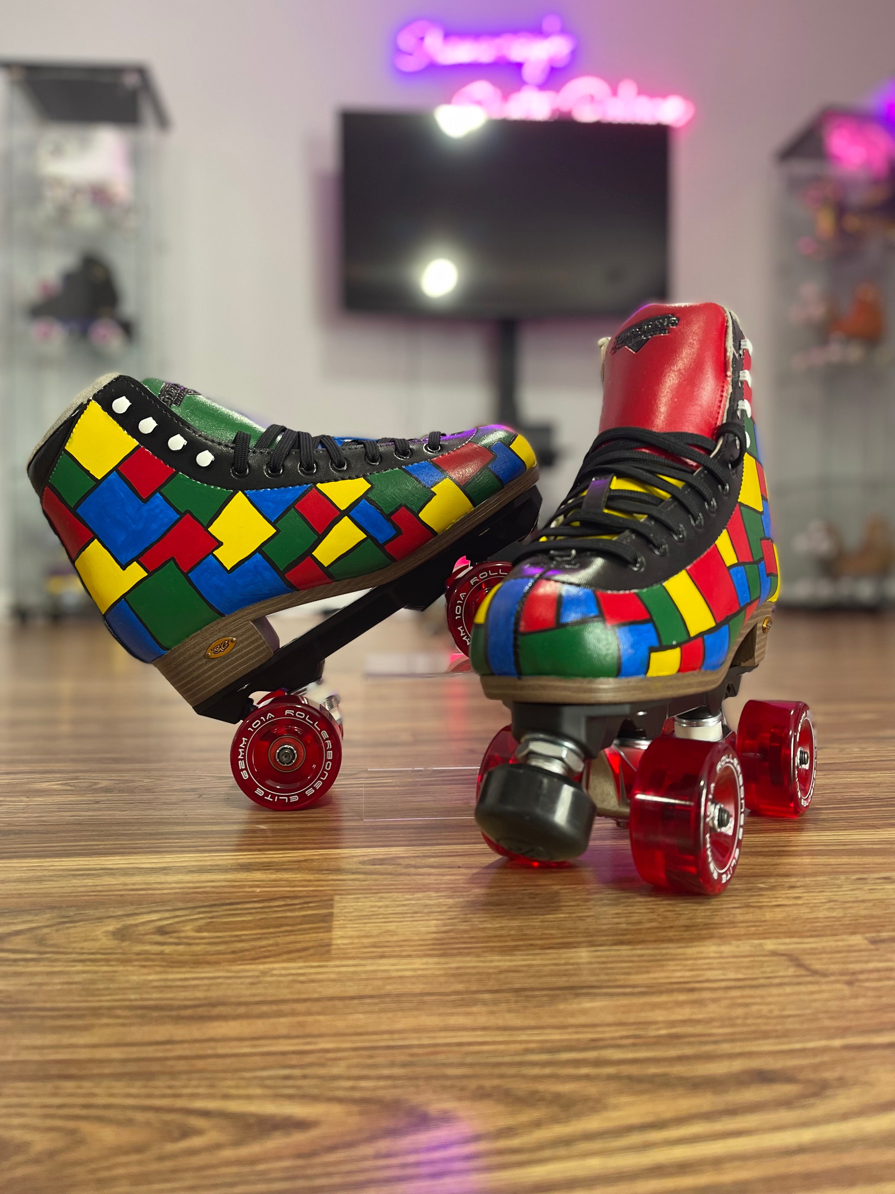 Custom Hand Painted Sure Grip Fames - Premium Skateboard Shoes for Women & Men - Perfect for Street Skating, Park Riding & Casual Wear