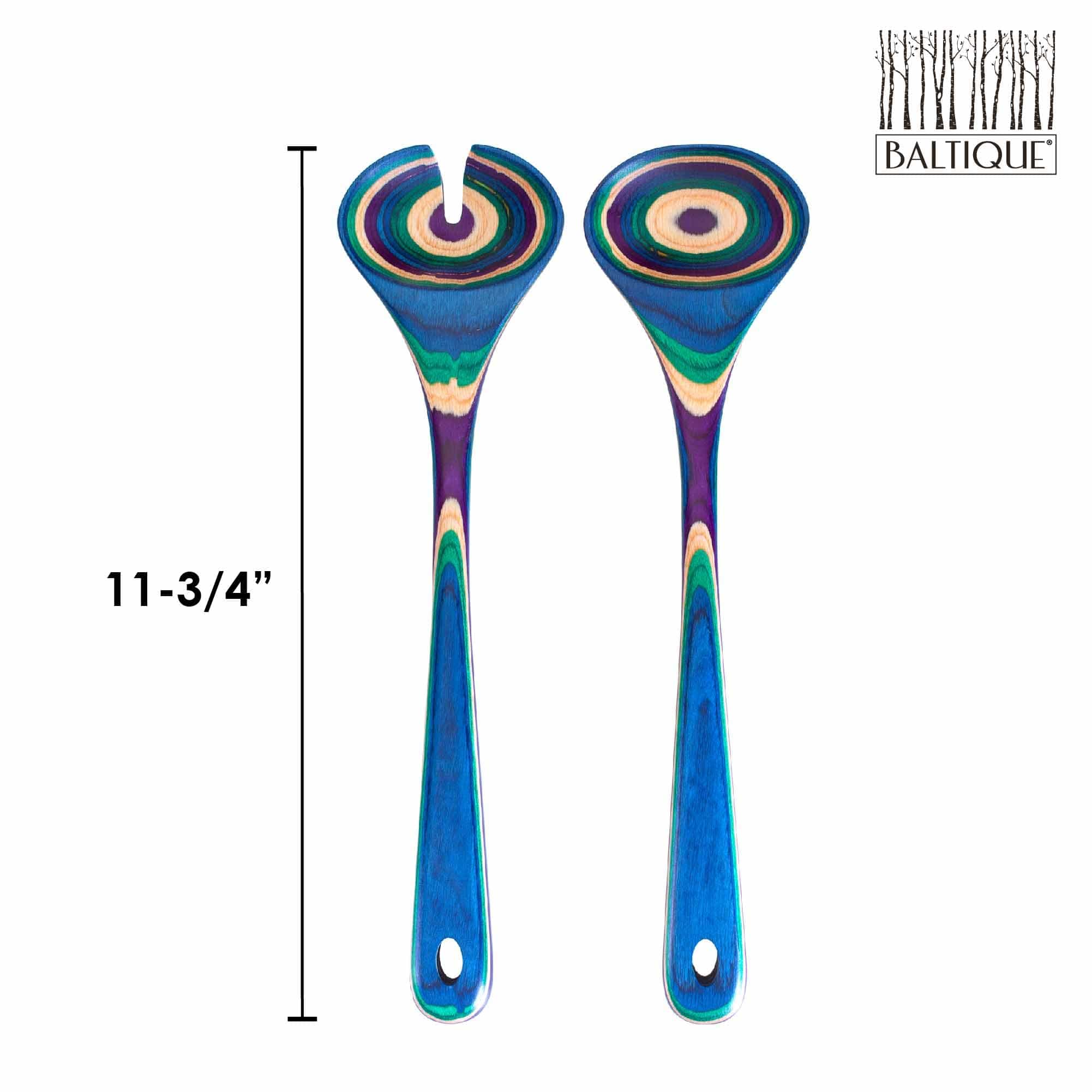 Baltique® Mumbai Collection Salad Serving Set - 11 3/4 Inch Stainless Steel Salad Servers for Entertaining, Dinner Parties & Family Gatherings - Perfect for Serving Pasta, Fruit & Vegetables