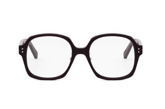 Celine THIN CL50151F 069 Shiny Bordeaux Geometric Women's Eyeglasses - Stylish Cat Eye Frames for Women, Premium Acetate Glasses for Work & Fashion | Perfect for Office, Reading & Everyday Wear