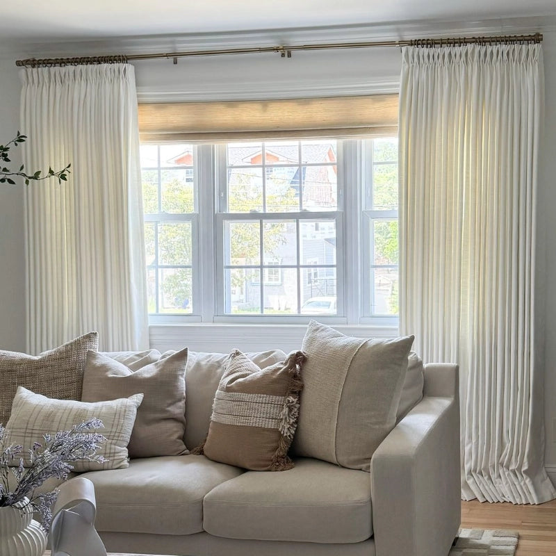 Motorized Blackout Pinch Pleat Curtains - Ready Made for Living Room & Bedroom - Noise Reduction & Light Blocking for Better Sleep