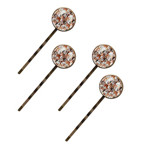 4Pcs Vintage Hair Clips - Cute Animal Hairpins (Cat & Dog Design) for Women & Girls - Perfect for School, Work, Parties & Everyday Styling