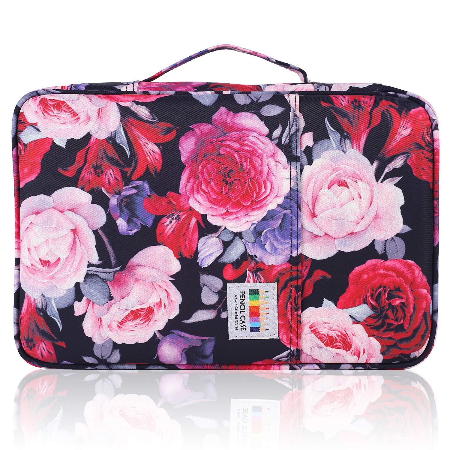 Premium Large Capacity Nylon Pencil Case - Holds 300 Colored Pencils or 200 Gel Pens with Secure Zipper Closure, School & Art Supplies Organizer for Students, Artists & Professionals - Perfect for Classroom, Studio & Office Use