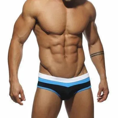 Men's Patchwork Swim Briefs - Stylish & Comfortable Swimwear for Beach, Pool & Vacation
