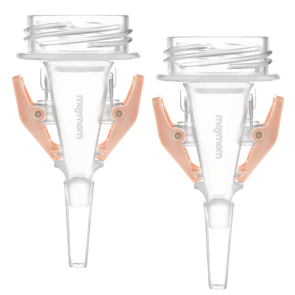 Maymom Wide Mouth Milk Bag Adapter 2nd Gen - Compatible with Spectra, Avent Breast Pumps & Lansinoh Milk Bags (2-Pack) - BPA-Free Breastmilk Storage Solution for Pumping at Work or Traveling