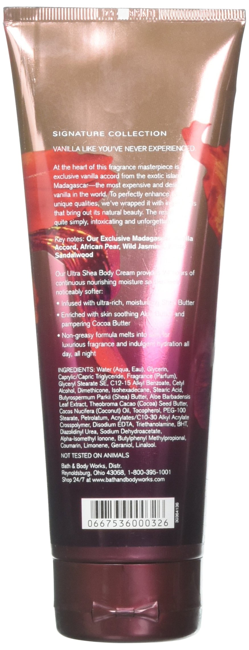 Bath & Body Works Ultra Shea Body Cream - Wild Madagascar Vanilla Scent, 8 oz | Deeply Moisturizing Shea Butter Lotion for Dry Skin | Perfect for Daily Hydration & Spa Nights