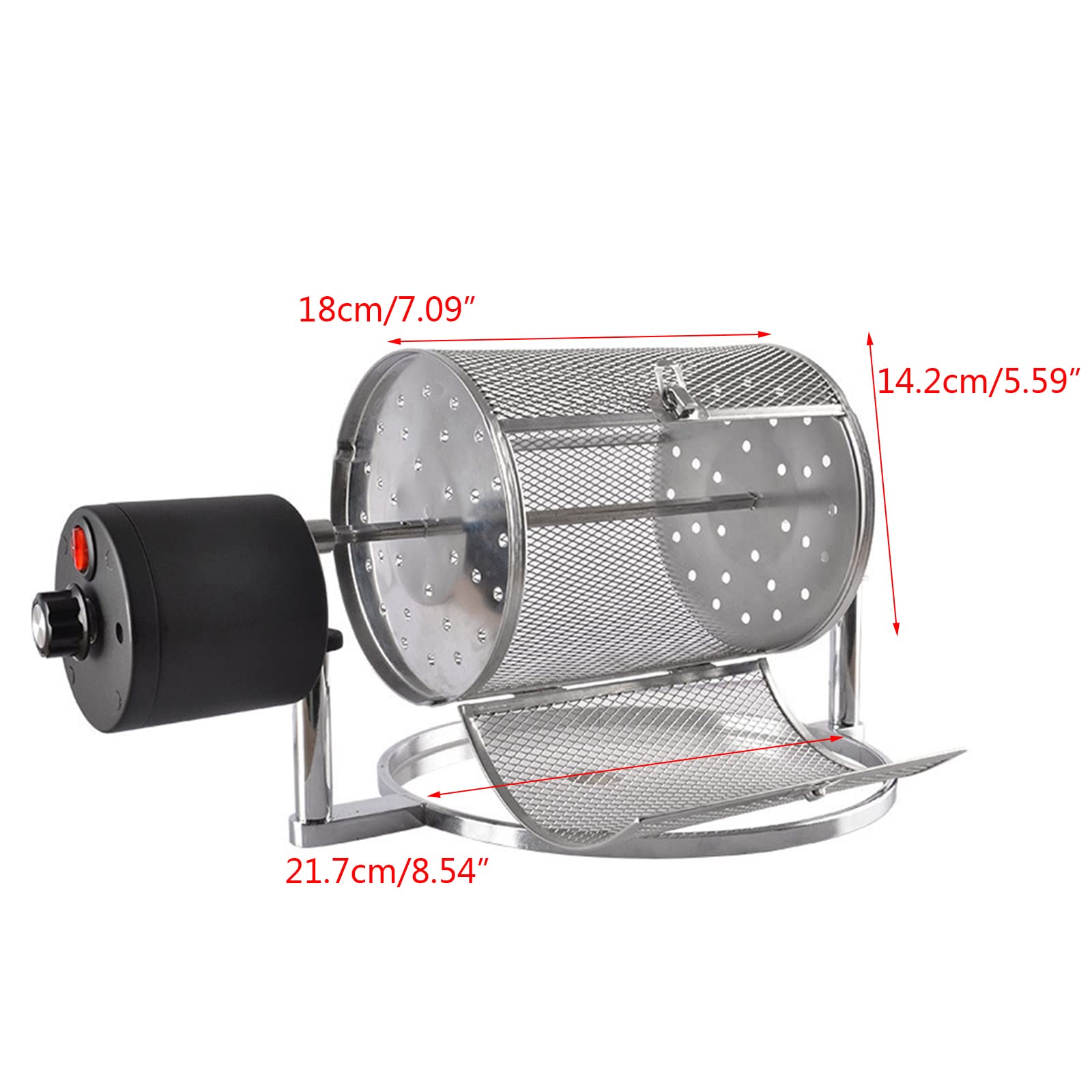 Premium Stainless Steel Drum Coffee Bean Roaster - Electric Coffee Roasting Machine with Viewing Window for Home & Commercial Use - Perfect for Fresh Roasting Coffee Beans, Espresso, and Specialty Brews